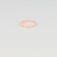 Ceramic ring 3mm - faceted cut - salmon colored