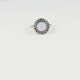 Vintage zilveren ring - White Quartz steen - Stainless steel design