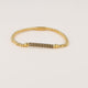 Gouden Armband met Zwarte Zirkonia Bedel
