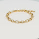 Gouden Damesarmband met Ronde en Ovale Schakels - Stainless Steel