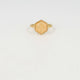 Golden Hexagon Ring with Rose Quartz Gemstone