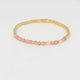 Gold Bracelet with Berry Quartz Beads - Stress Relief