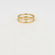 Doppelter Ring mit Zirkonia-Steinen • Gold