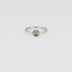 Silver Ring with Square Glass Stone • Green