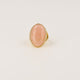 Gouden statement ring - Rose Quartz edelsteen