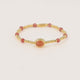 Vintage Gold Bracelet with Berry Quartz beads