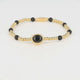 Golden Bracelet with Onyx Beads - Stylish & Protective