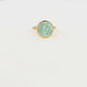 Gouden ring met ronde Amazonite - unieke uitstraling
