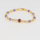 Golden Amethyst Charm Bracelet