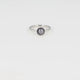 Silberner Ring - schwarze Perle - Vintage Rand
