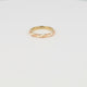 Golden Resin Ring with Stripes - Beige & Brown