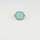 Zegelring zilver - Amazonite edelsteen - Damesring chique