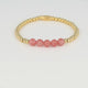 Armband mit Edelsteinkugeln • Berry Quartz • 4 mm