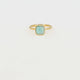 Gouden Zegelring met Blauwgroene Amazonite Edelsteen