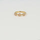 Golden ring - Three Rose Quartz gemstones - Timeless charm