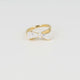 Goldener Ring mit Schleife - Zirkonstein