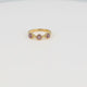 Gold ring - Three Lilac Quartz gemstones - Timeless eyecatcher