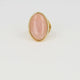 Gouden statement ring - Rose Quartz edelsteen