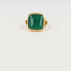 Gouden zegelring - Green Agate edelsteen - Chique uitstraling