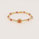 Vintage Gold Bracelet with Berry Quartz beads