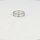 Double Ring with Zirconia Stones • Silver