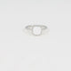 Zilveren zegelring - White Aventurine edelsteen - Chique look