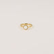 Gouden ring - witte parel - vintage rand