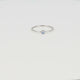 Silver stacking ring - sapphire glass stone - Stainless steel
