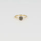 Gouden ring met zwarte zirkonia - minimalistisch Stainless steel