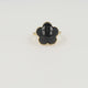 Golden Flower Ring - Onyx