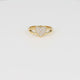 Golden ring with zirconia heart