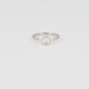 Zilveren Ring met Vierkante Glassteen • Melkopaal