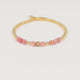 Bracelet with Faceted Gemstone Beads • Rhodonite