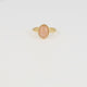 Ovaler Ring mit Edelstein • Rosenquarz