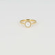Gouden ring - witte parel - vintage rand