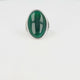 Statement Ring met Ovale Edelsteen • Groene Agaat • Zilver