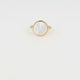Golden ring - round Pearlshell - silvery glow