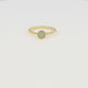Beaded Ring with Round Gemstone • Green Aventurine