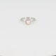 Silberner Ring - rosa Perle - gedrehter Rand - Vintage