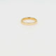 Goldener Ring - halb Epoxid Orange - 3mm breit - stilvoll