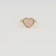 Golden heart ring - Rose Quartz gemstone - Inner strength