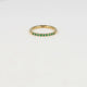 Fine extension ring gold - green zirconia stones
