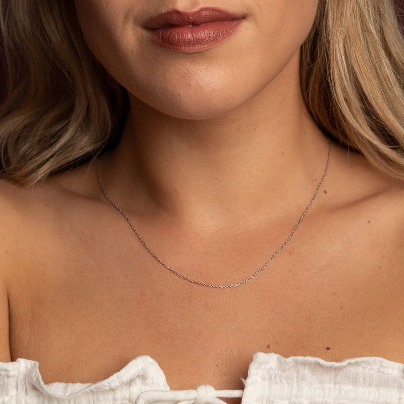 Silberne Lange Minimalistische Gliederkette