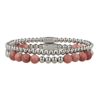 Rhodonite Armbanden Set - Emotionele Balans Sieraden