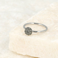 Ring zilver met groene zirkonia - minimalistisch Stainless steel - My Bendel