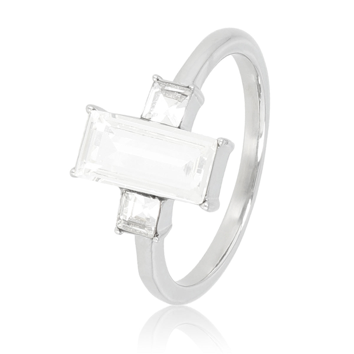 Ring zilver met kristalstenen - elegant en stijlvol ontwerp - My Bendel