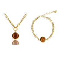 Schmuckset mit Tigerauge