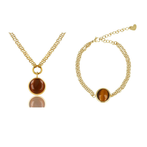 Schmuckset mit Tigerauge