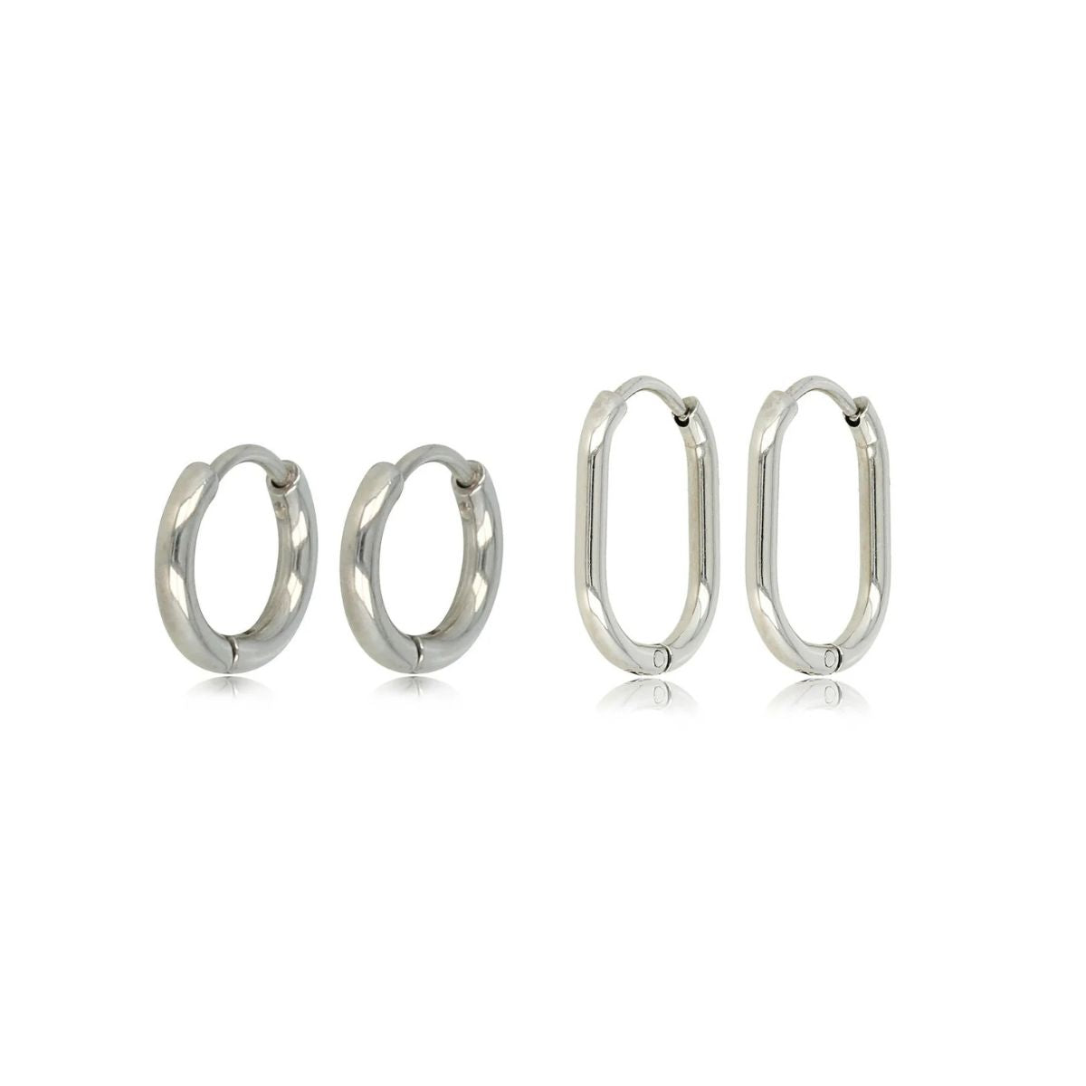Silberne Ohrring-Set