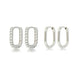 Zilveren oorringen set